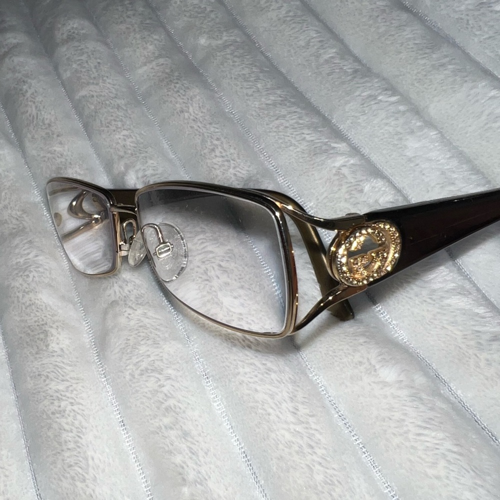 Gold Gucci Crystal Glasses